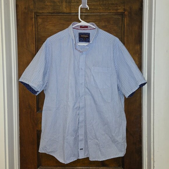 Johnston Murphy Geometric Anchors Short Sleeve Button Up Shirt Mens XL LOT OF 2 - Picture 2 of 13